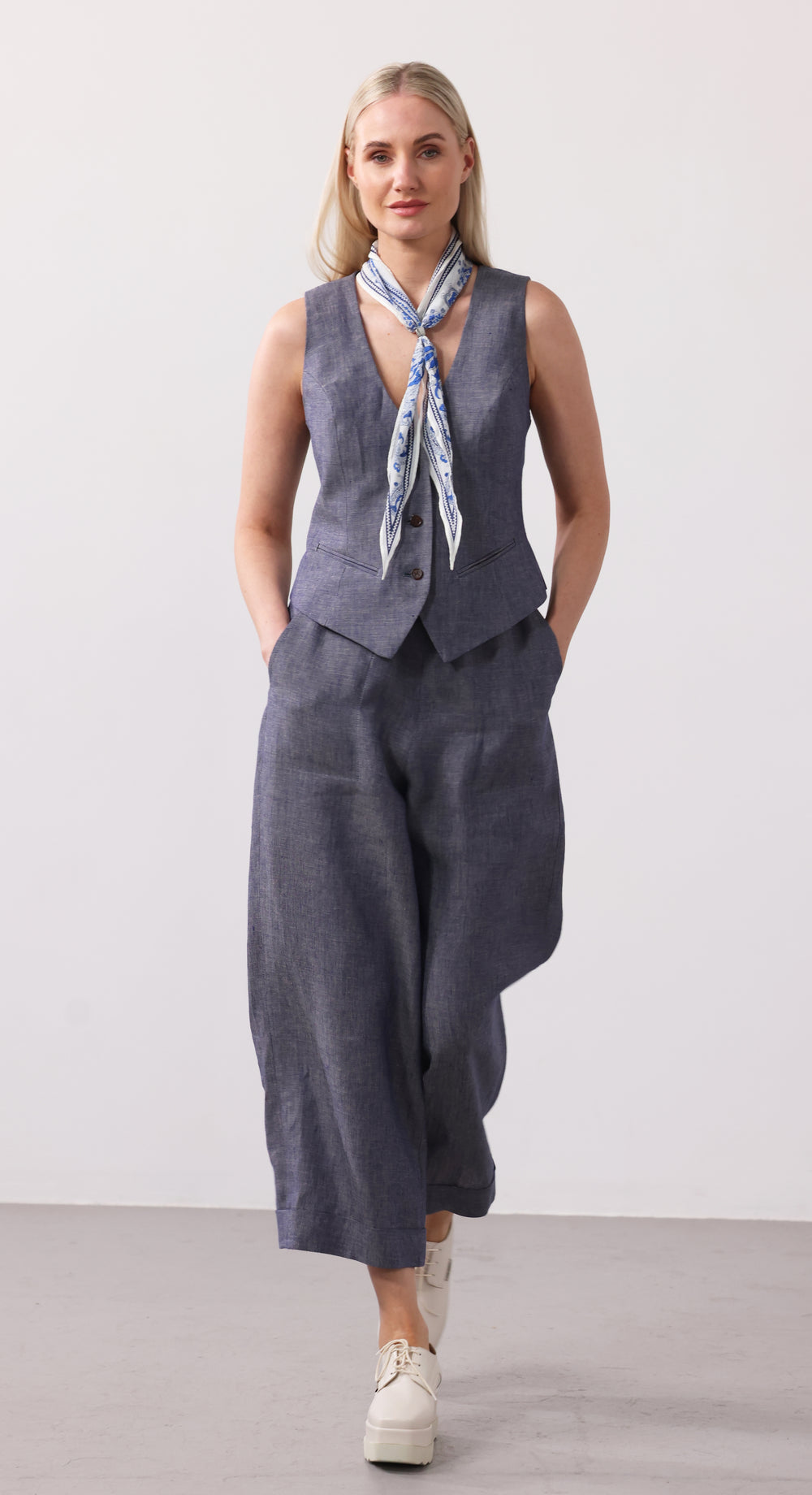 Women's Linen Denim Trousers & Pants