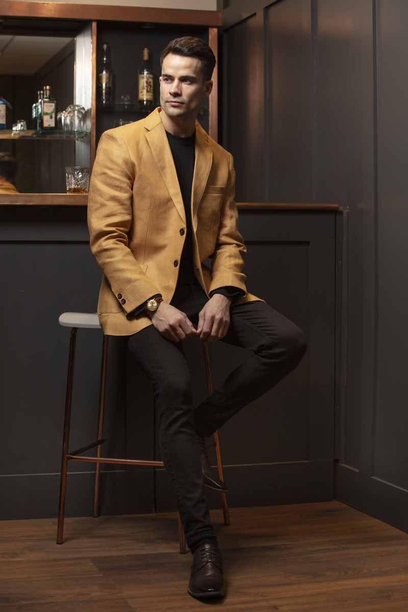 Irish Linen Caramel Jacket & Blazer