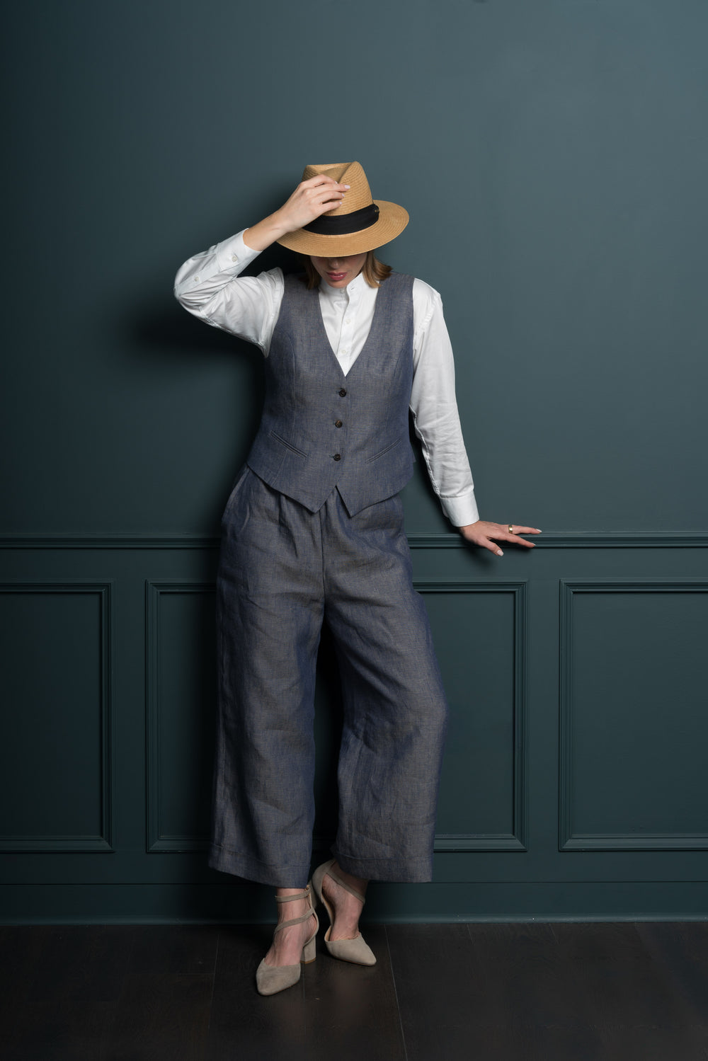 Women's Linen Denim Trousers & Pants