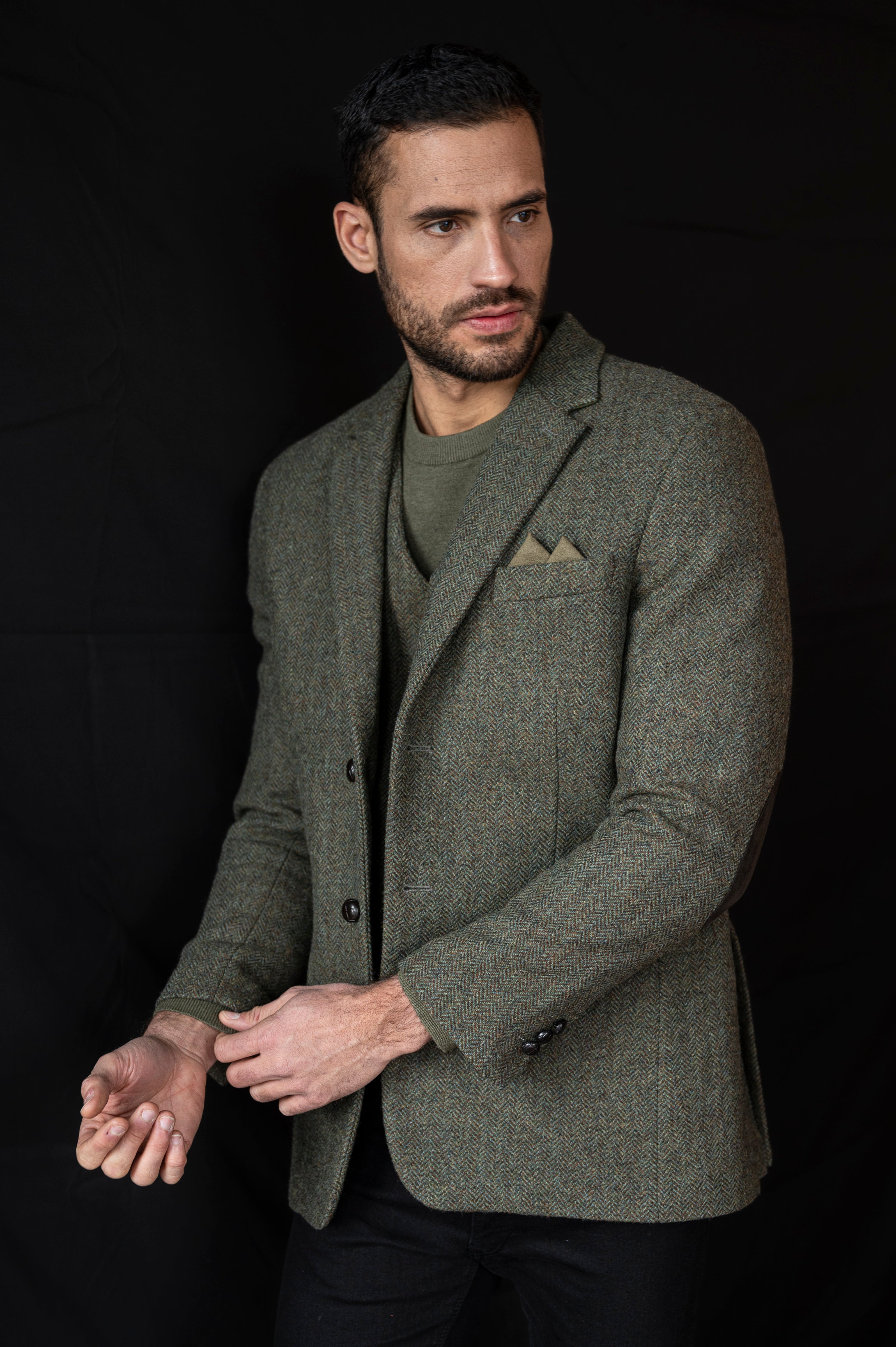Moss Green Tweed Jacket | Celtic Tweed Blazers & Sportcoats For Men
