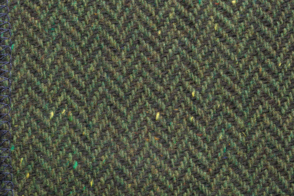 Green Herringbone City Coat