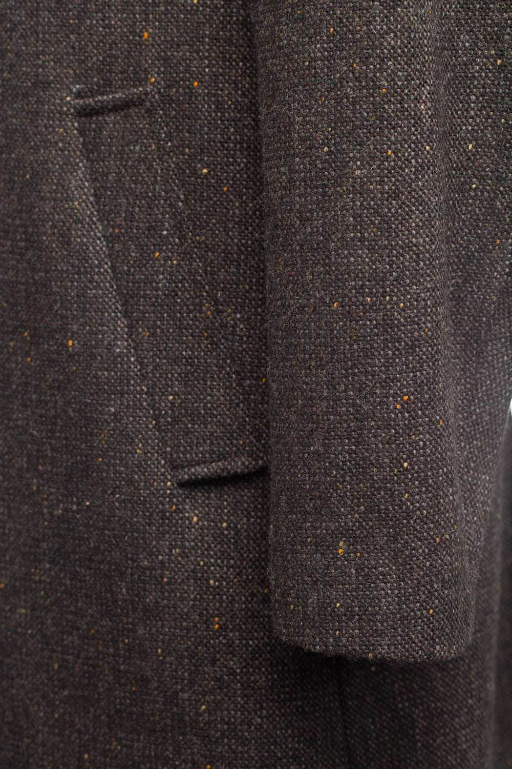 Men's Brown Hopsack City Coat