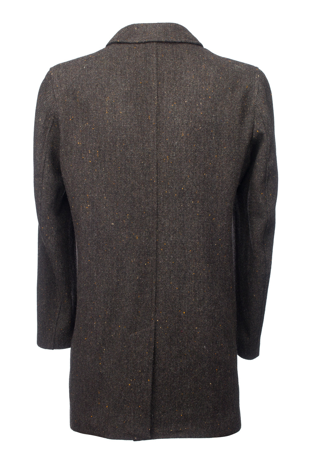 Men's Brown Hopsack City Coat