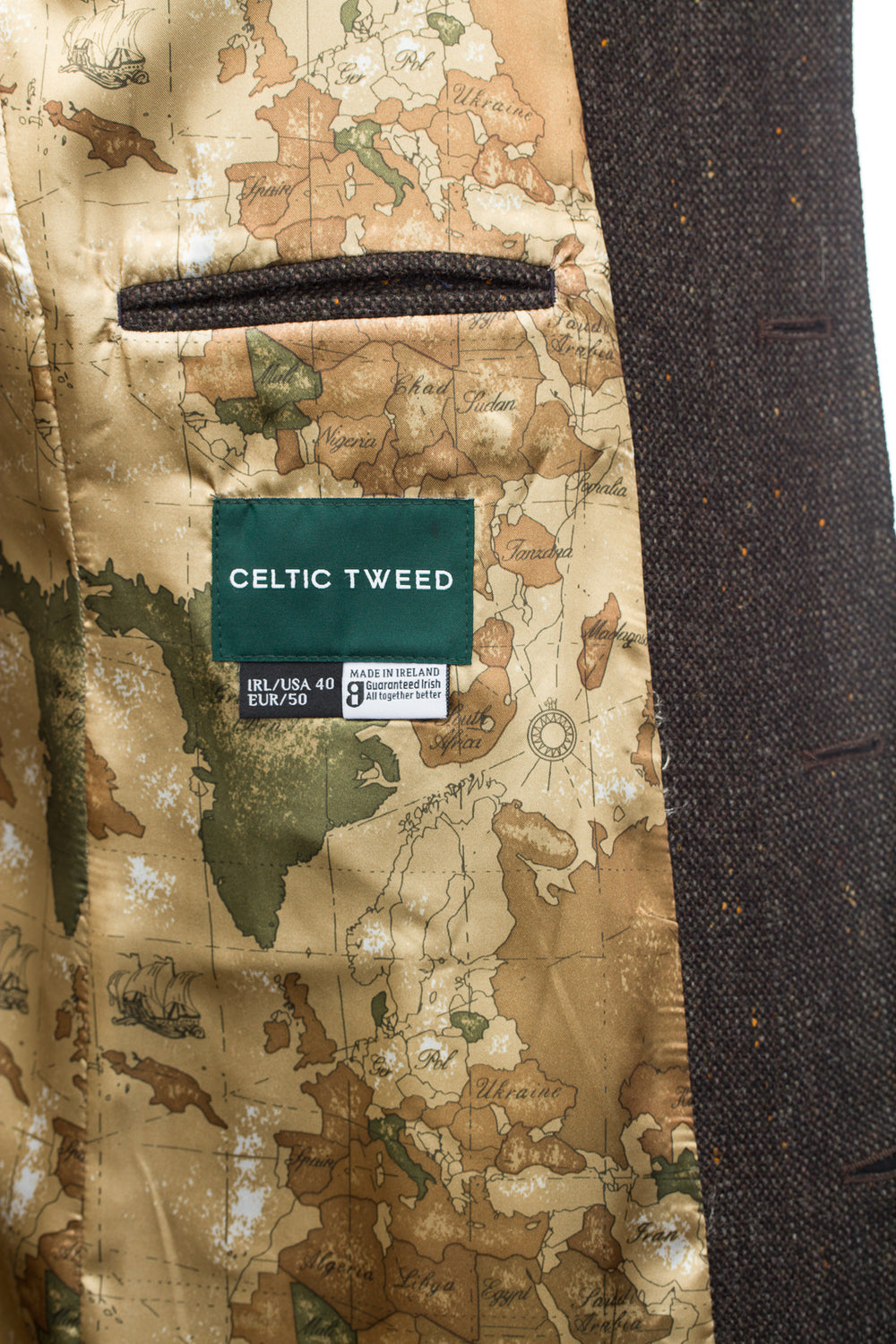 Men's Brown Hopsack City Coat