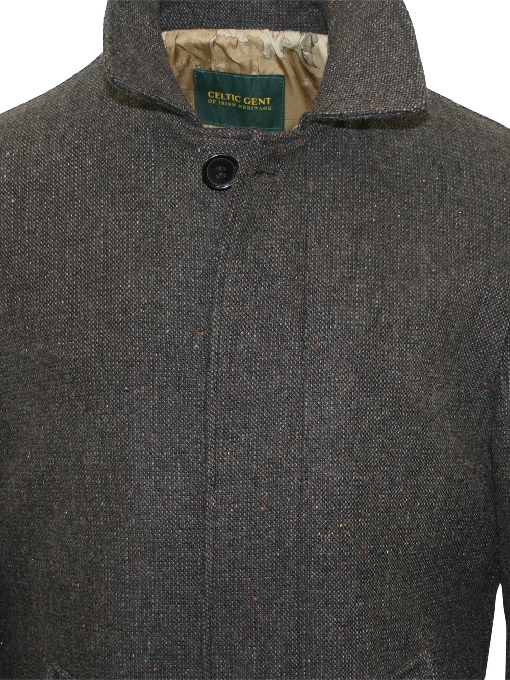 Men's Brown Hopsack City Coat