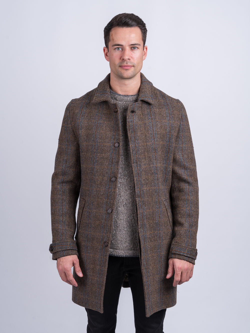 Brown Hunting Tweed City Coat