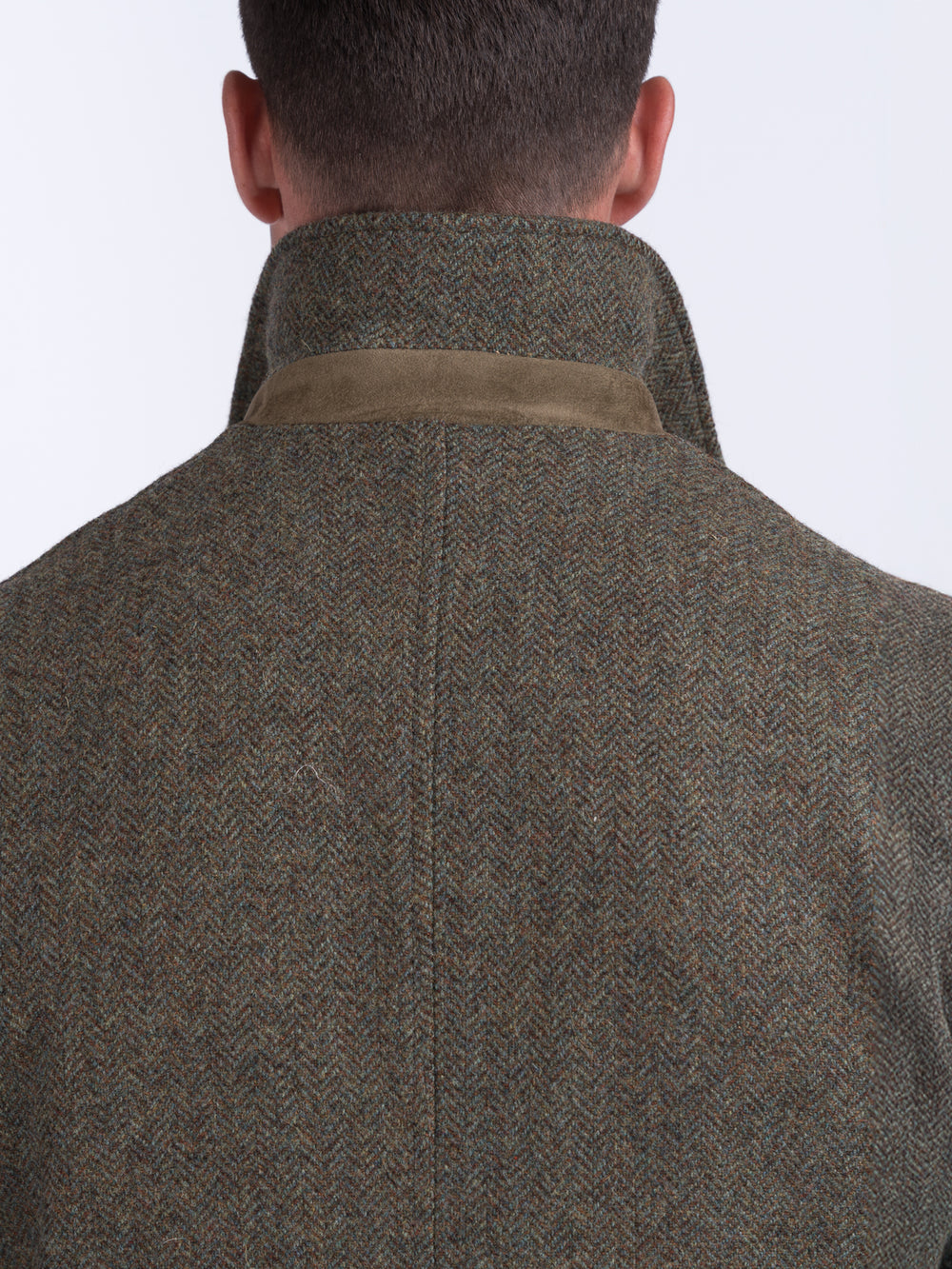 Men's Moss Green Tweed City Coat