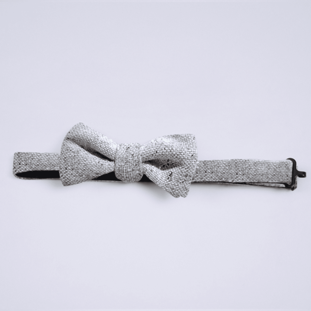 Mixed Grey Tweed Bow Tie