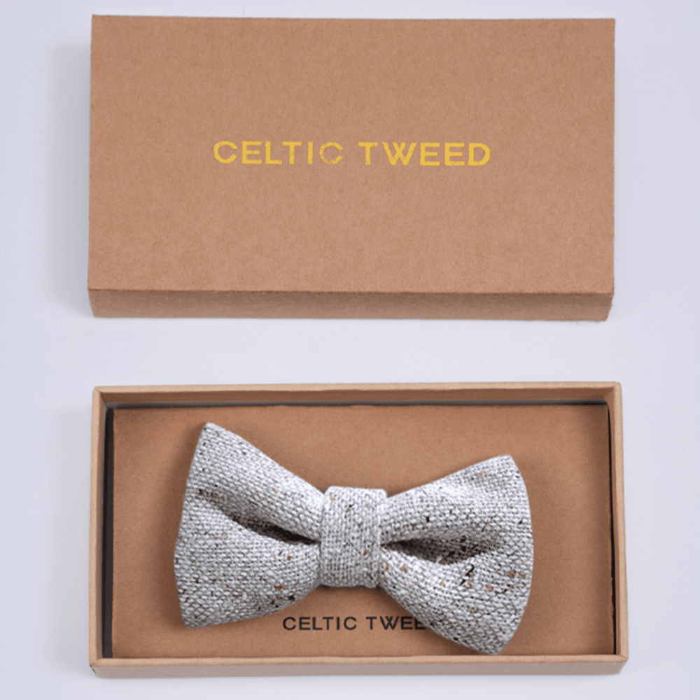 Mixed Grey Tweed Bow Tie