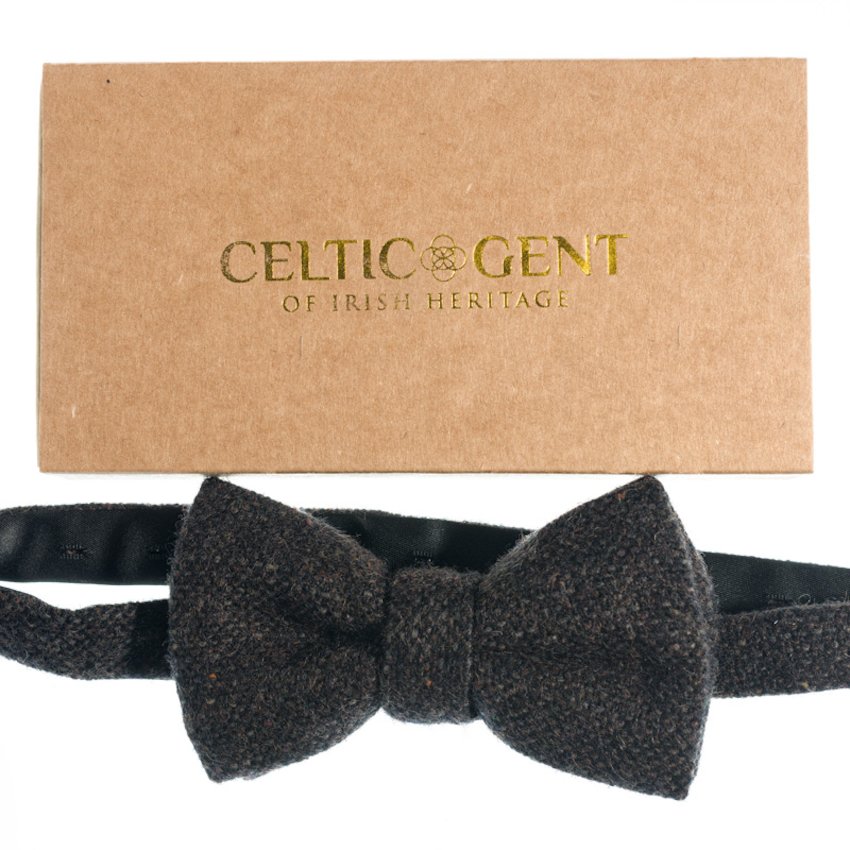 Brown Hopsack Tweed Bow Tie