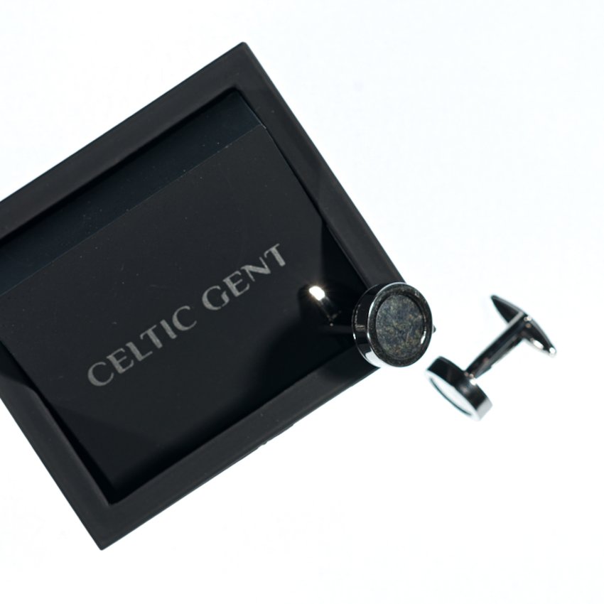 Green Tweed Cufflink