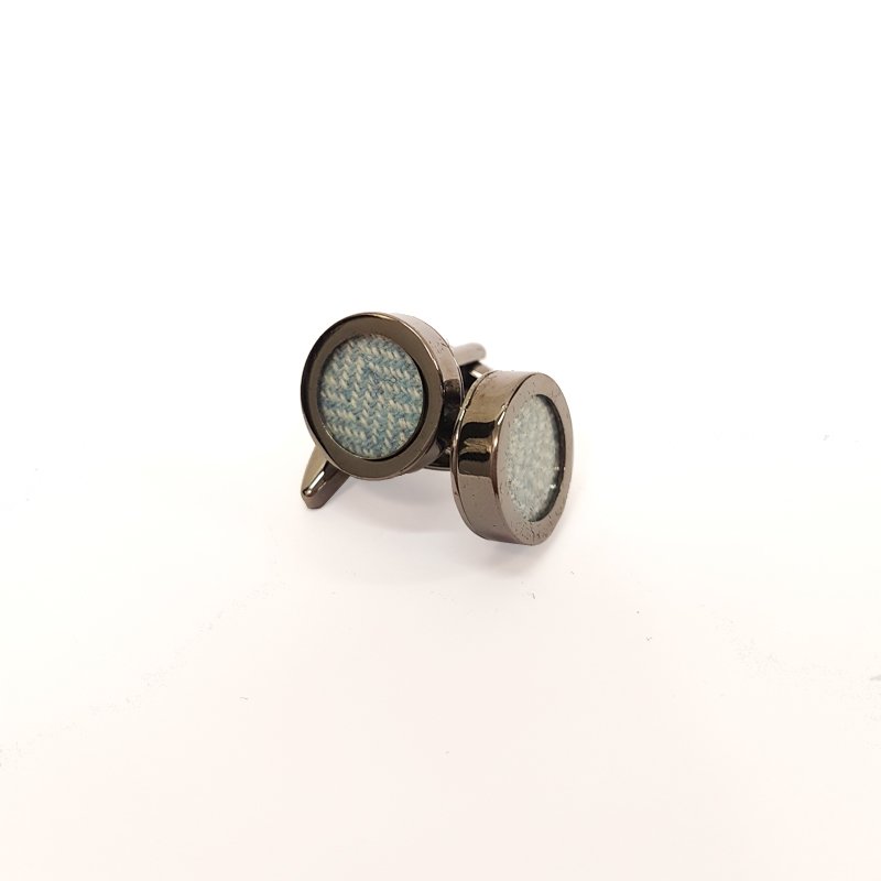 Baby Blue Tweed Cufflinks