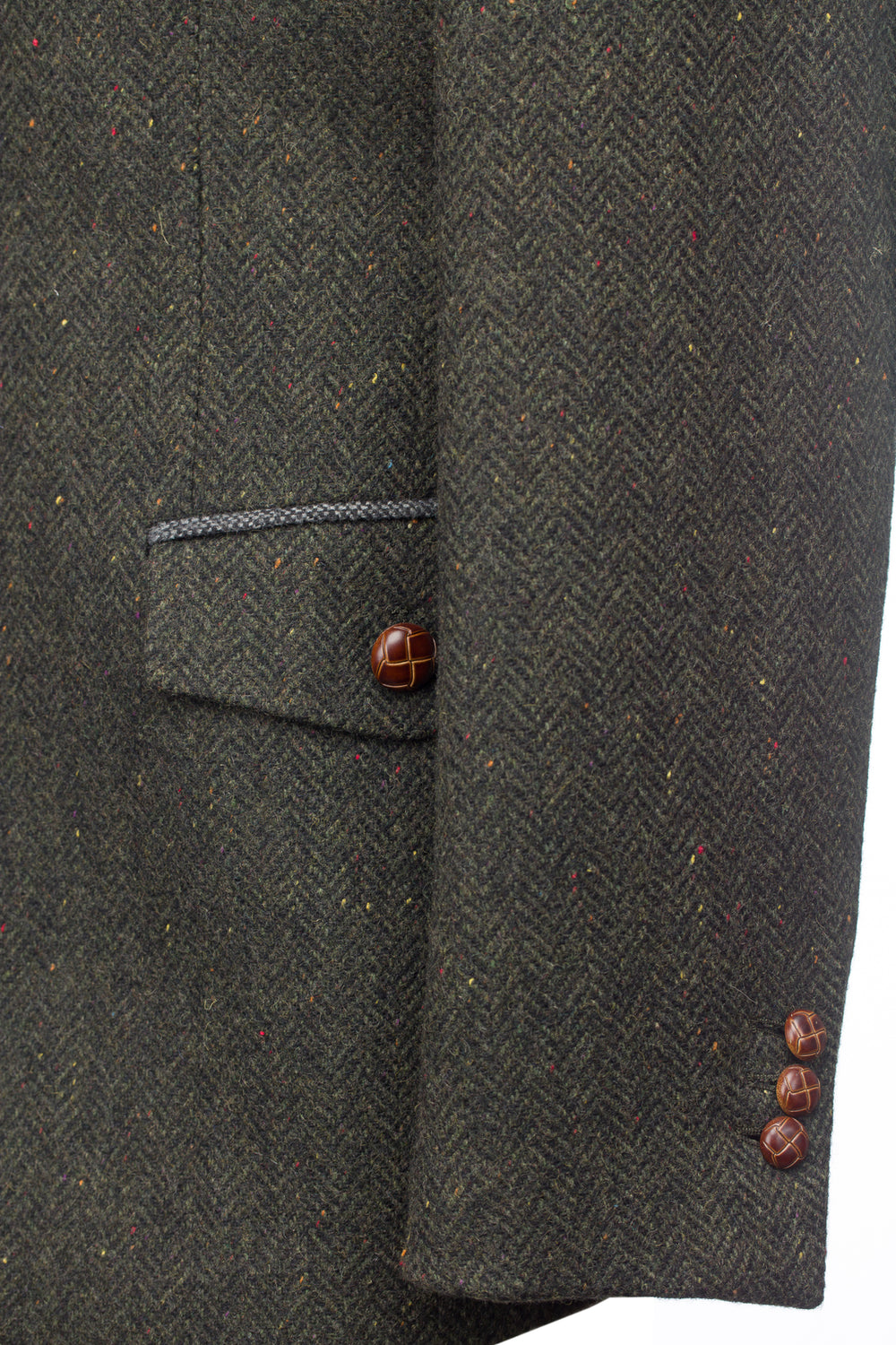 Pearse Green Herringbone Tweed Jacket
