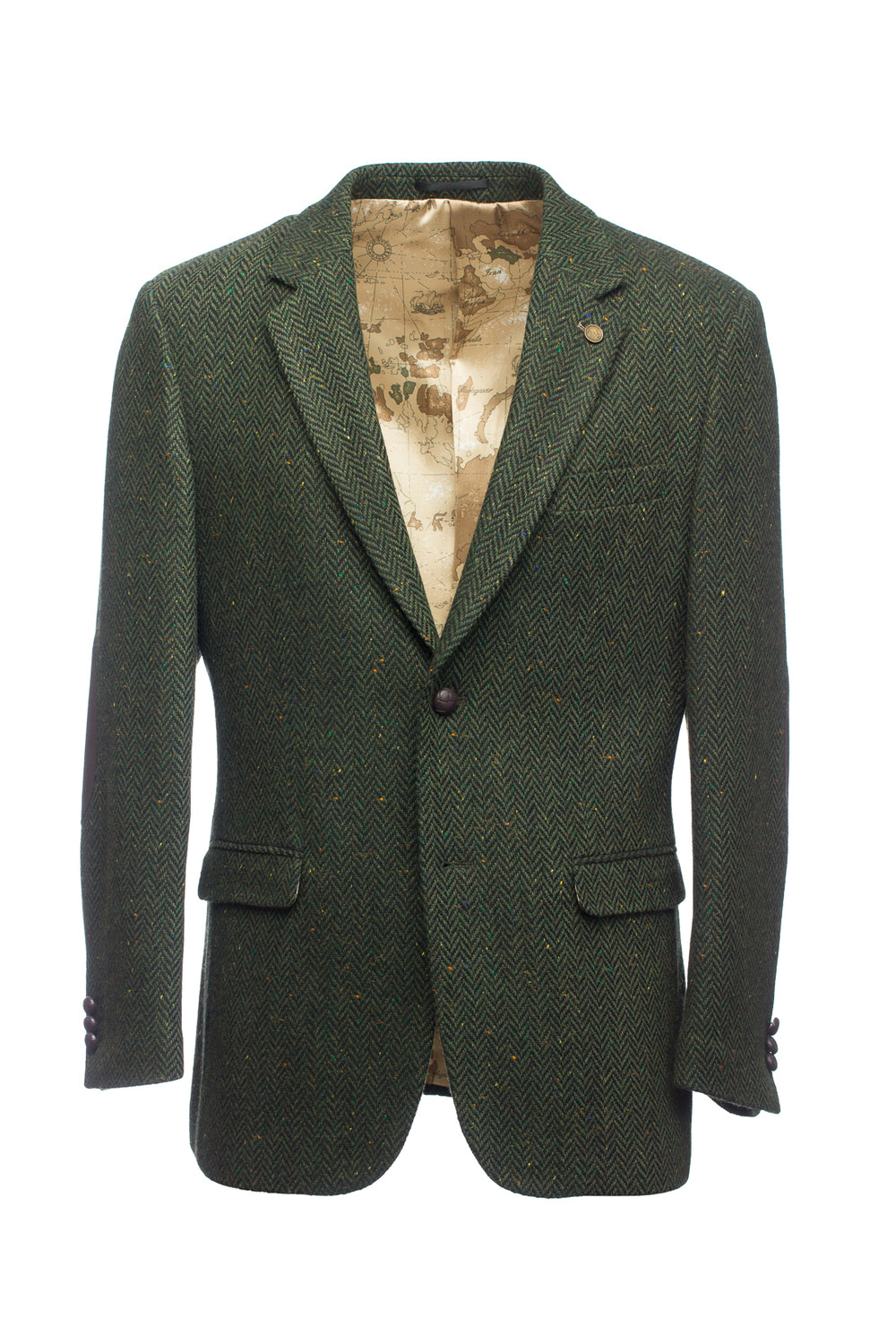 James Stephens Green Herringbone Poets Jacket