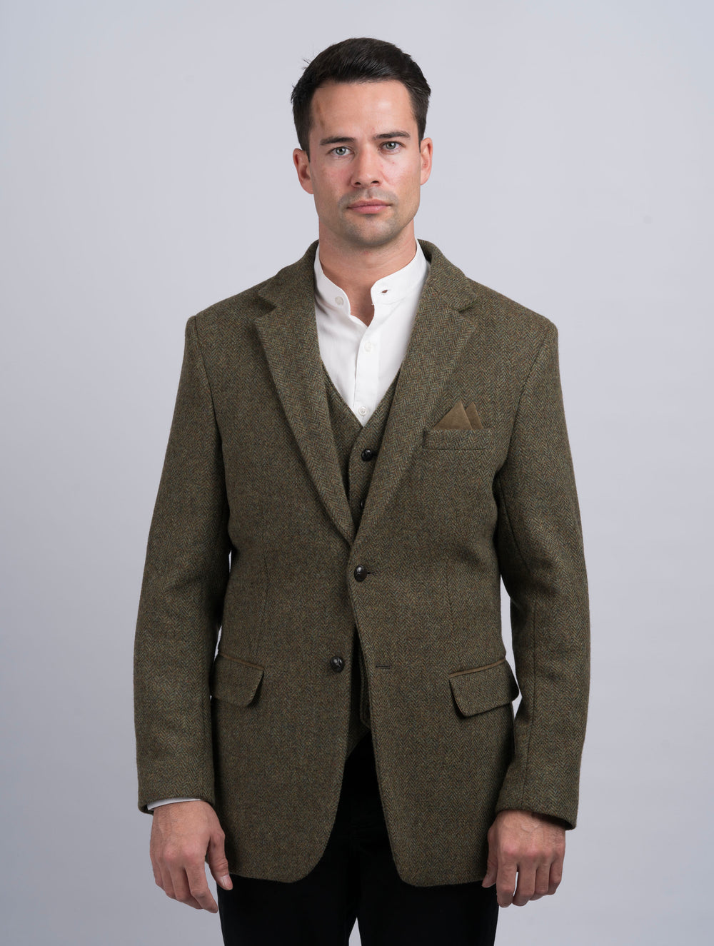 Moss Green Tweed Jacket & Blazer