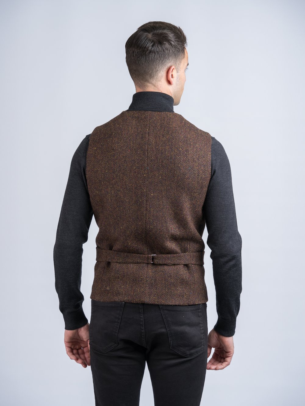 Der O'Brien Brown Herringbone Tweed