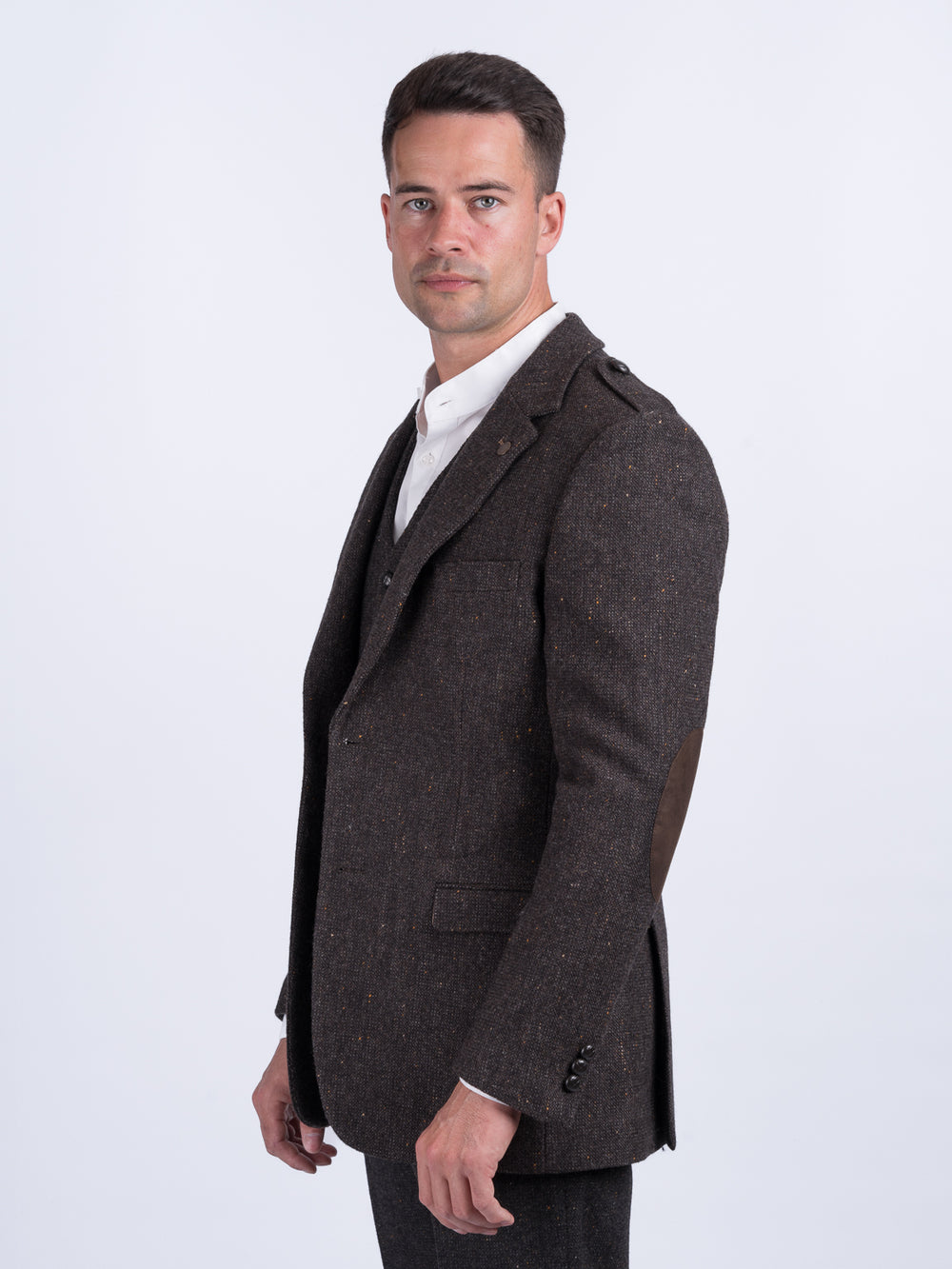Oscar Wilde Brown Hopsack Tweed Jacket
