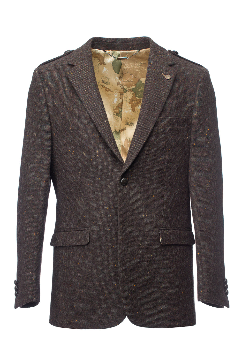 Oscar Wilde Brown Hopsack Tweed Jacket