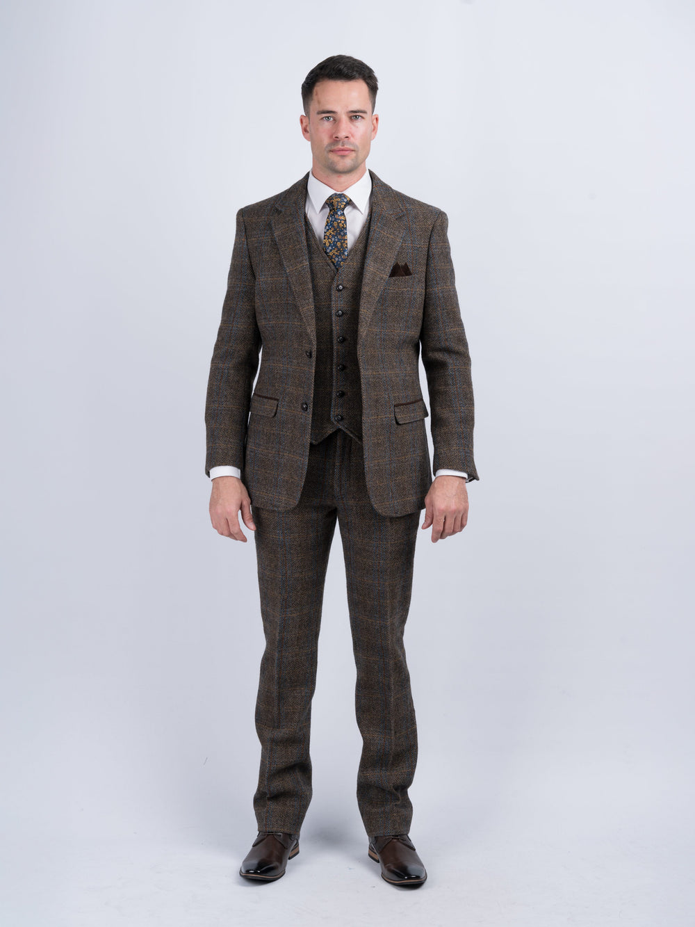 Brown Hunting Tweed Trousers & Pants