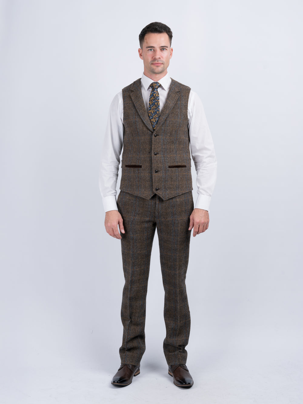 Brown Hunting Tweed Trousers & Pants