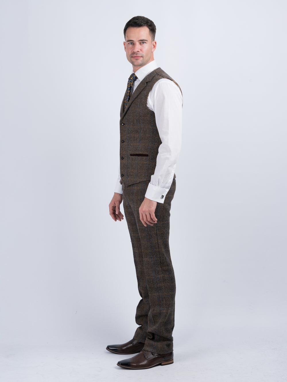 Brown Hunting Tweed Trousers & Pants