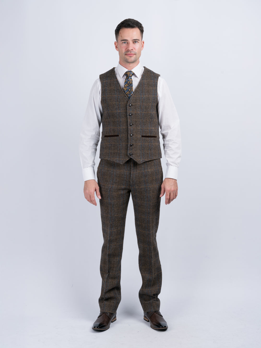 Brown Hunting Tweed Trousers & Pants