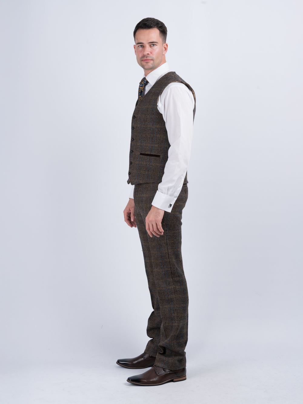 Brown Hunting Tweed Trousers & Pants