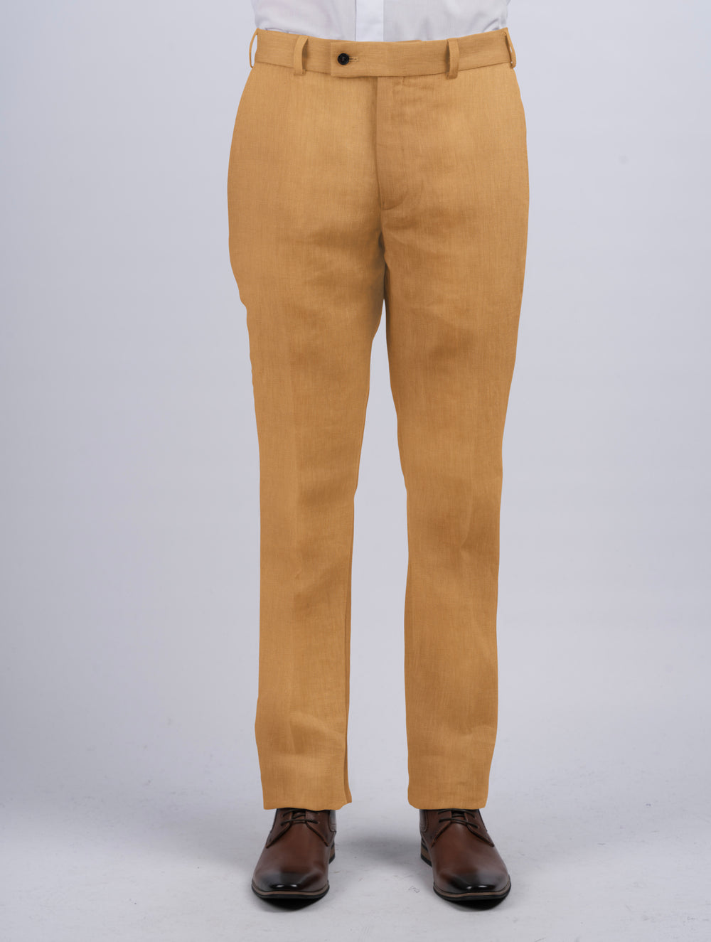 Mens Caramel Irish Linen Trousers & Pants