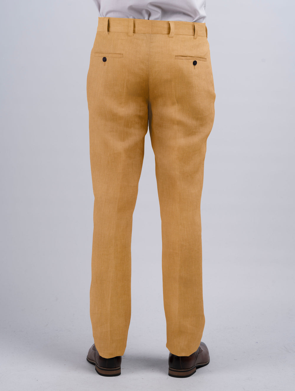 Mens Caramel Irish Linen Trousers & Pants