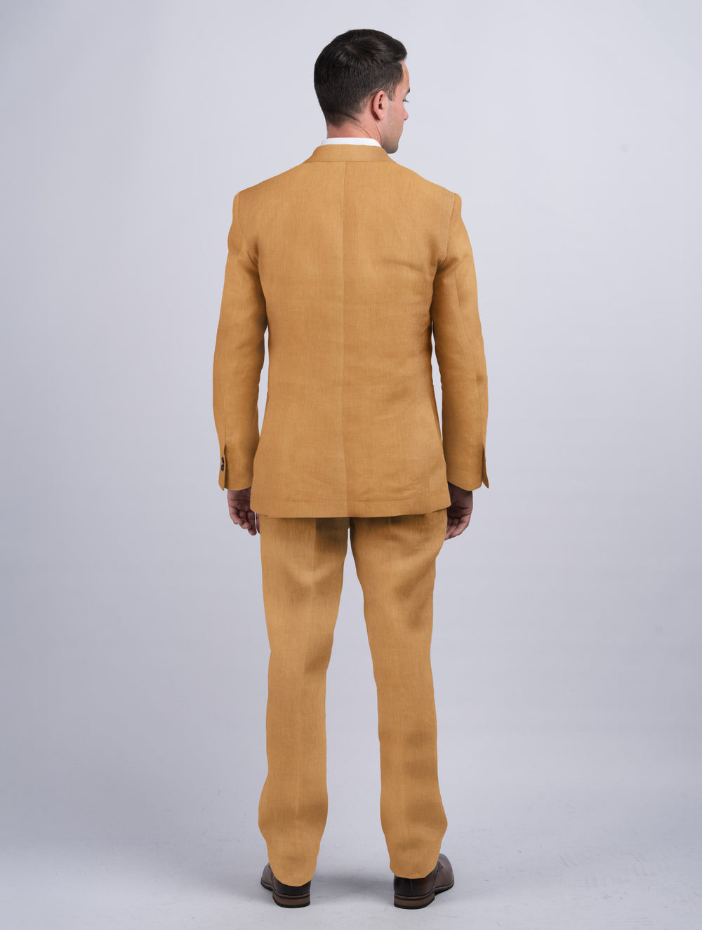 Mens Caramel Irish Linen Trousers & Pants