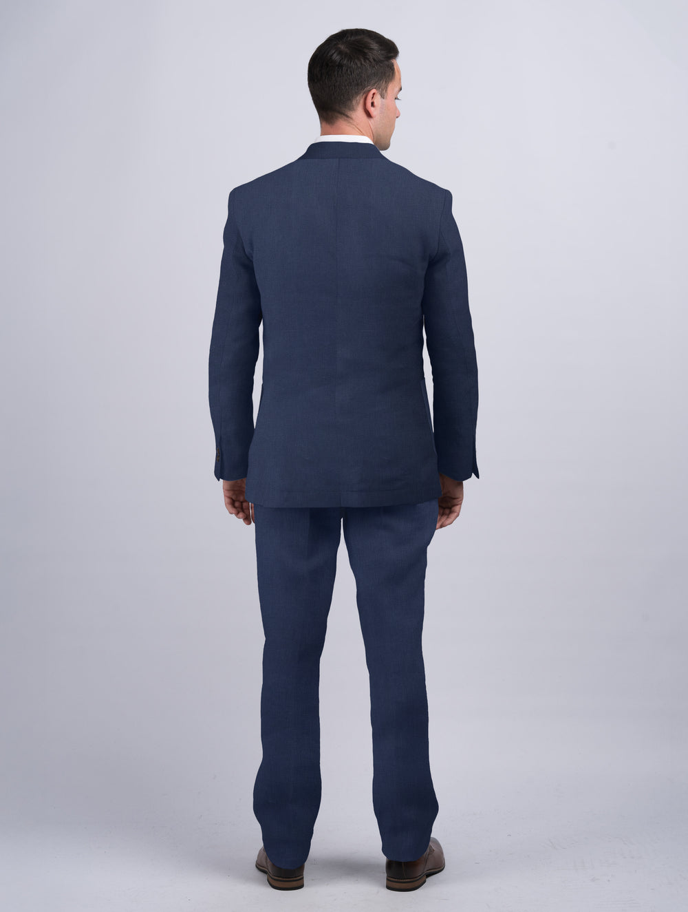 Mens Navy Irish Linen Trousers & Pants