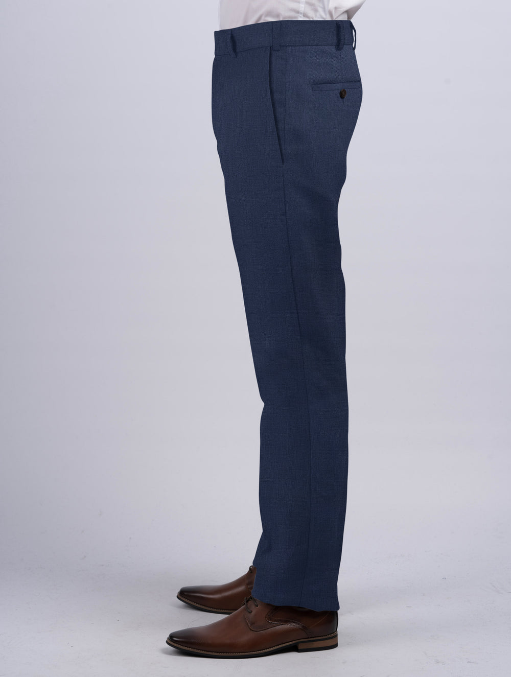 Mens Navy Irish Linen Trousers & Pants