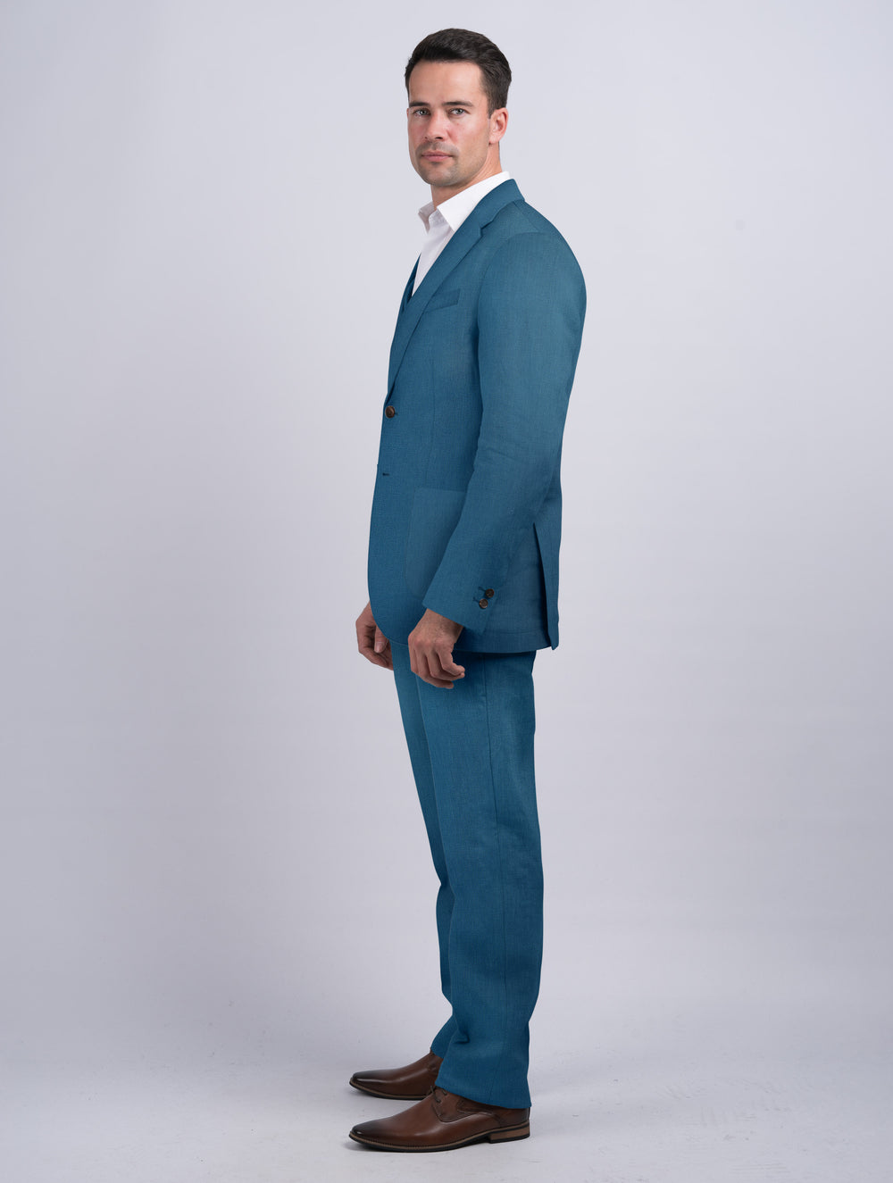 Mens Seafoam Irish Linen Trousers & Pants