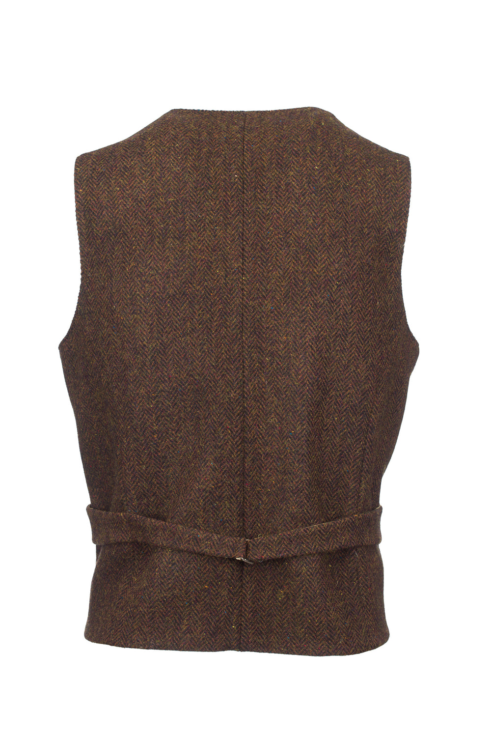 O'Brien Brown Herringbone Tweed Waistcoat & Vest