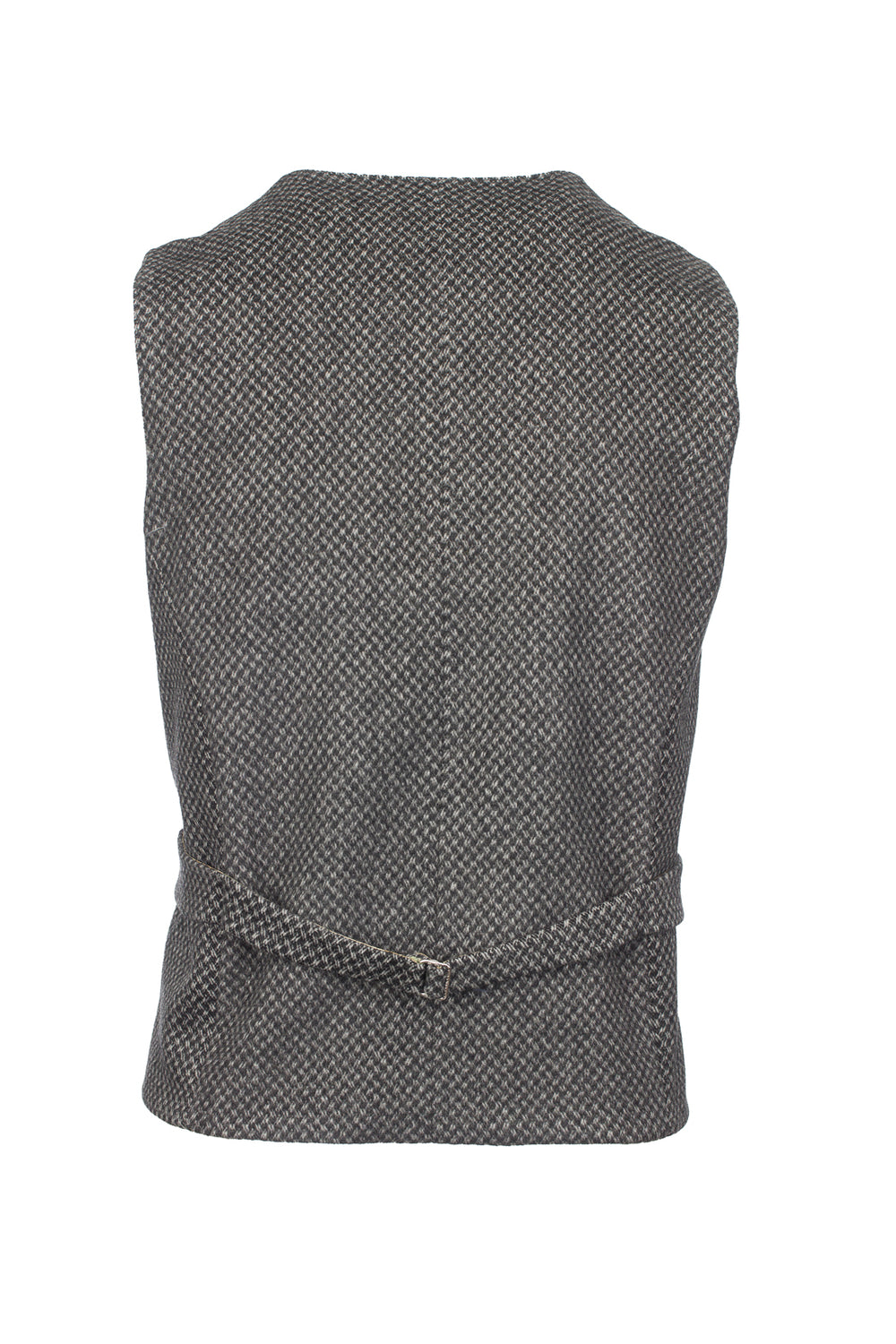 Griffin Dark Grey with Light Grey Diamond Pattern Tweed Waistcoat