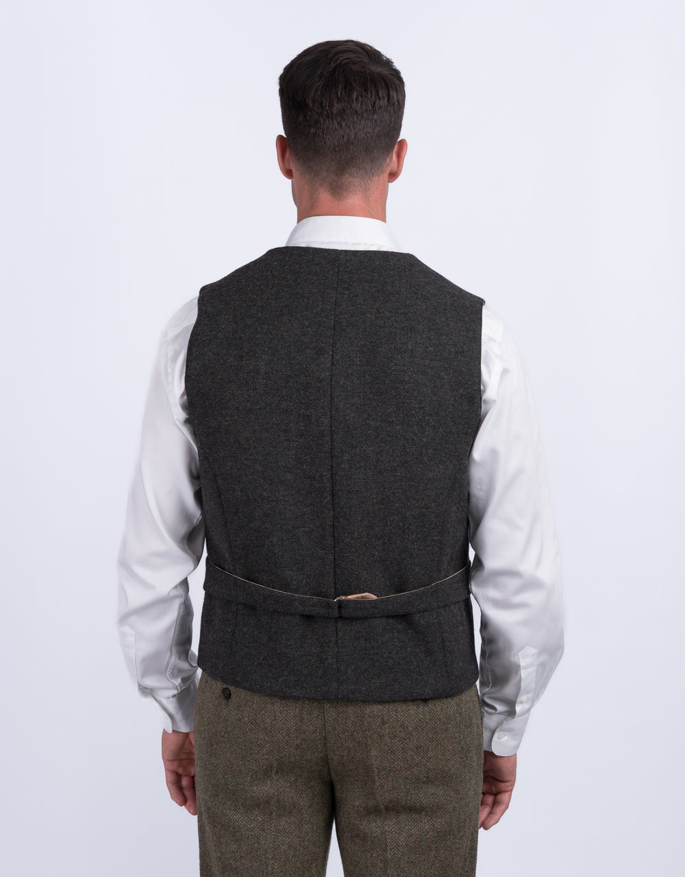 Light Green Tweed Waistcoat & Vest