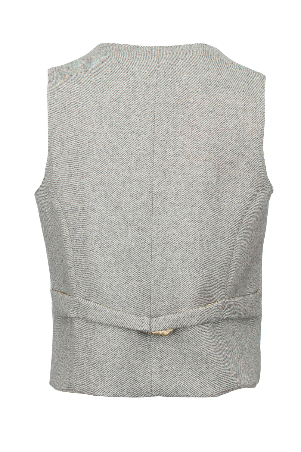 Light Grey Twill Tweed Waistcoat & Vest