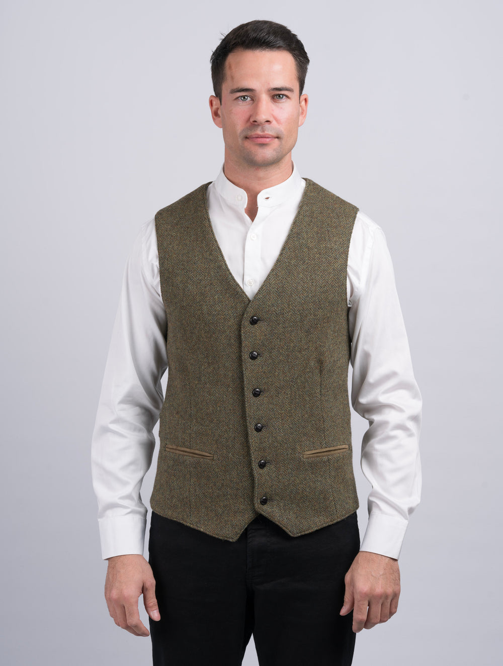 Moss Green Tweed Waistcoat & Vest