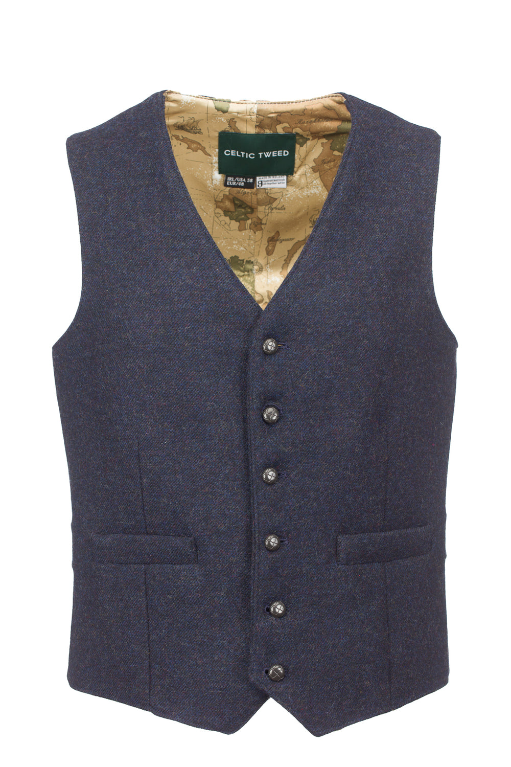 Ryan Navy Twill Tweed Waistcoat & Vest