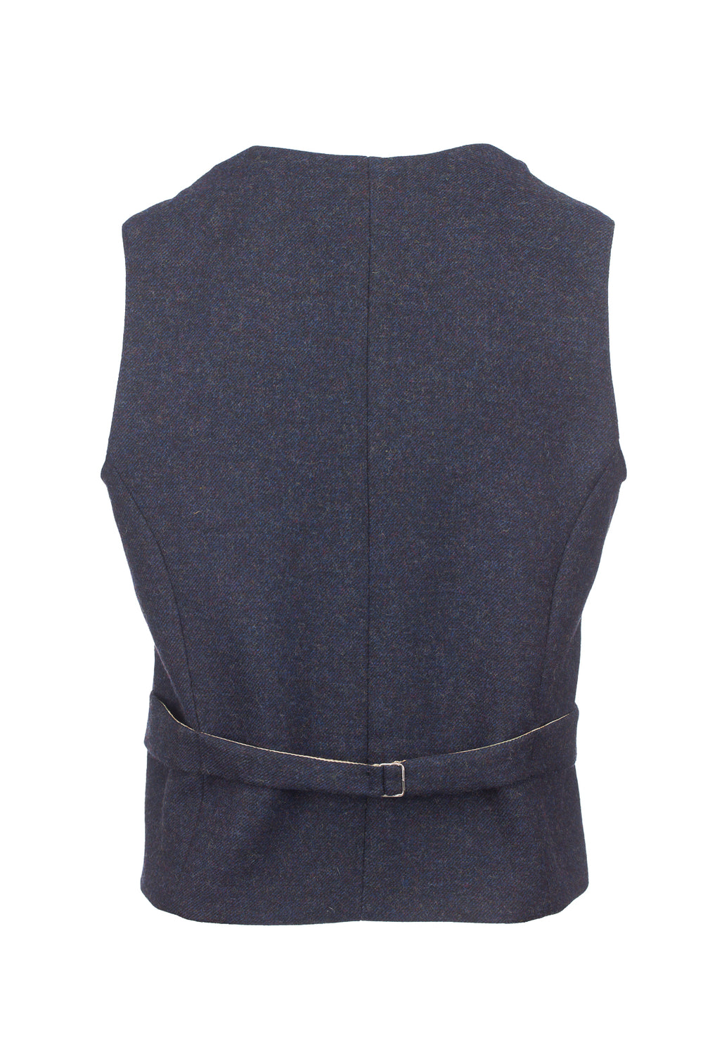 Ryan Navy Twill Tweed Waistcoat with Revere