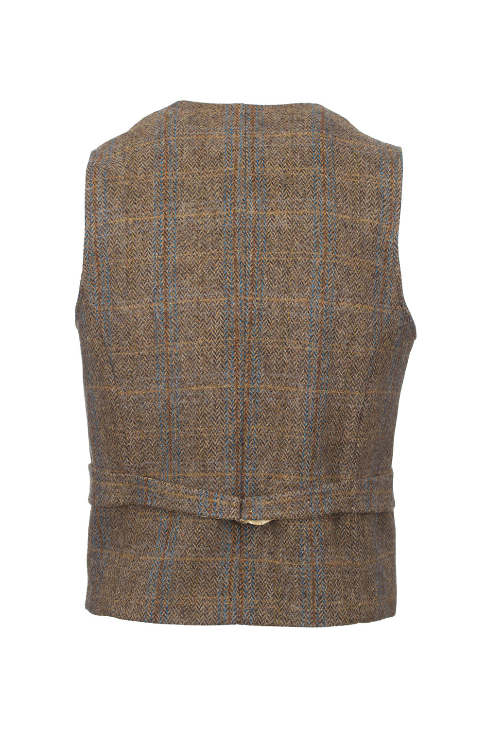 Brown Hunting Tweed Waistcoat & Vest With Revere