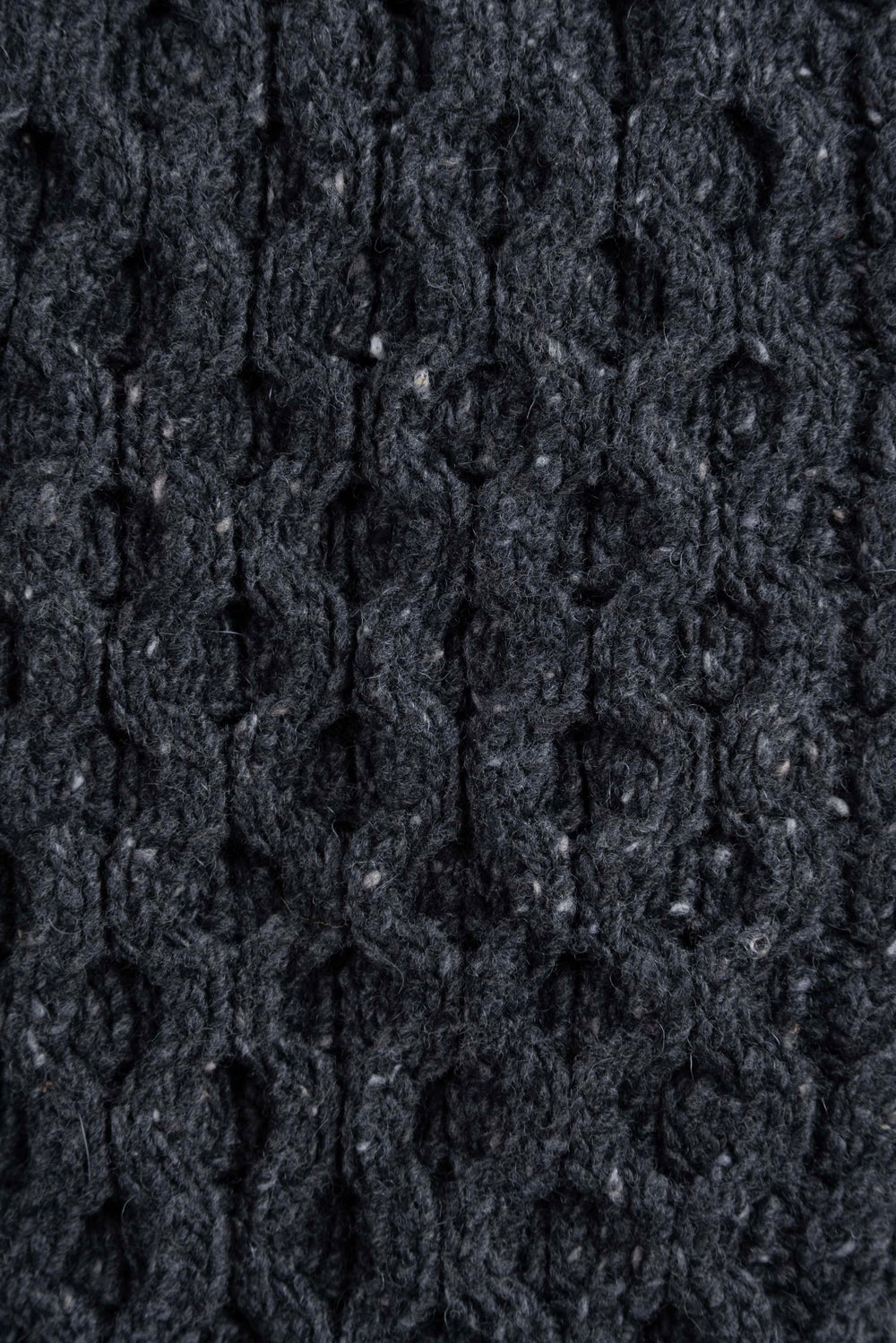 Brown Herringbone Shackleton Jacket With Charcoal Cable Knit Sleeve