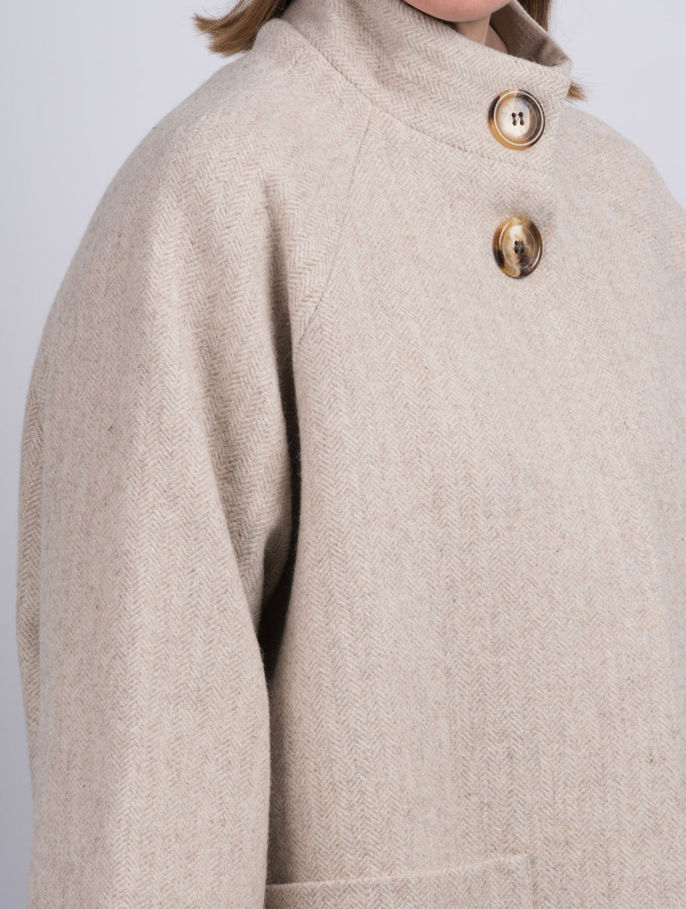 Women's Tweed Alpaca Cape Coat