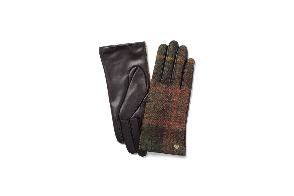 Womens Brown/Green Country Gloves
