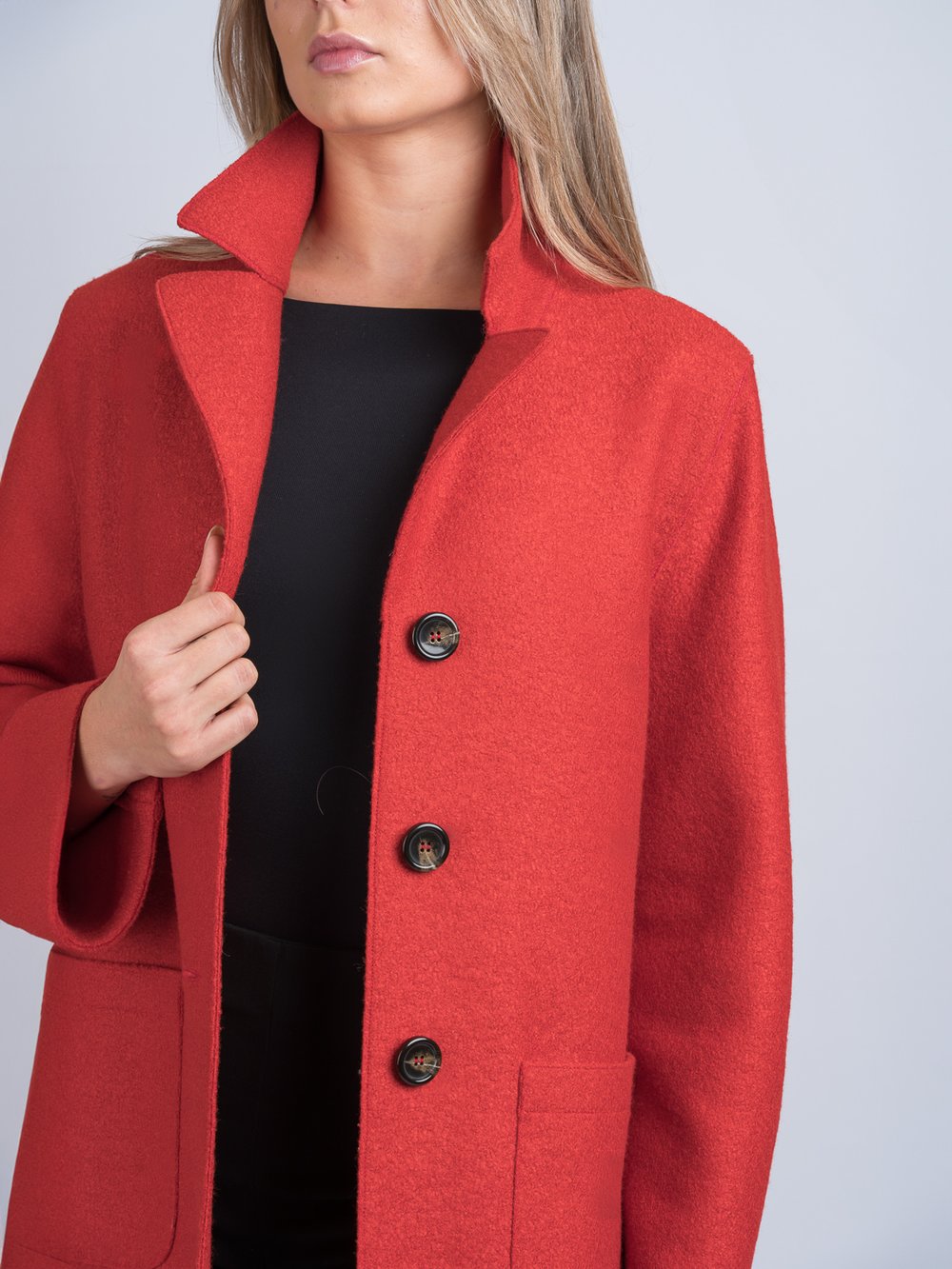 Women's Orange Swing Coat