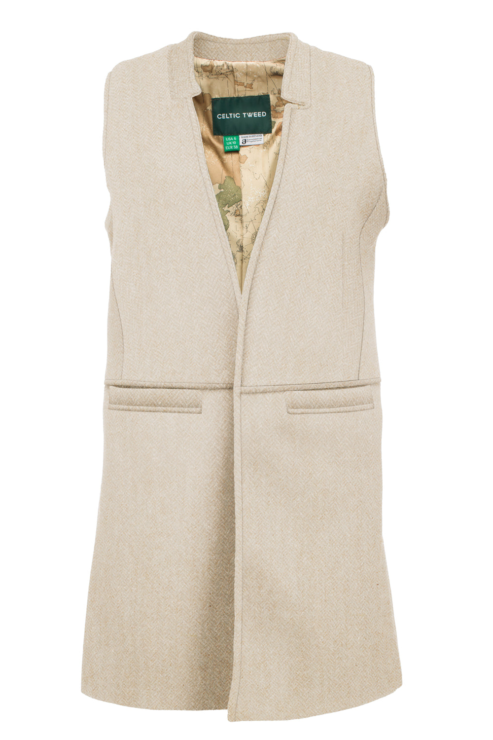 Women's Alpaca Tweed Long Gilet