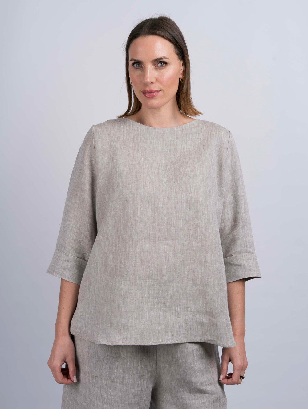 Women's Pleat Back Desert Linen Top