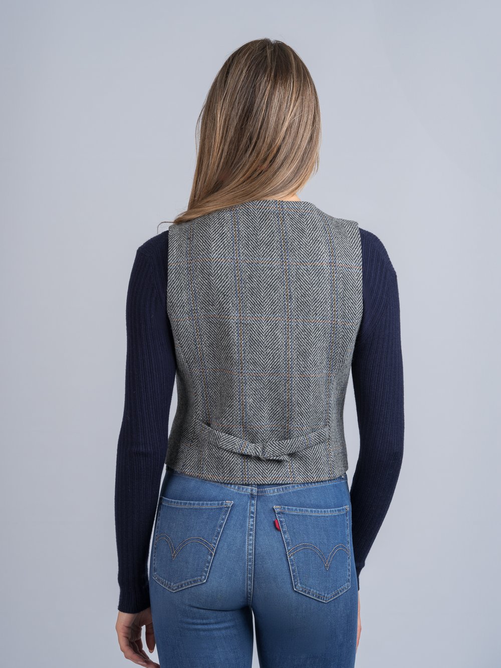 Women's Grey Hunting Tweed Waistcoat & Vest