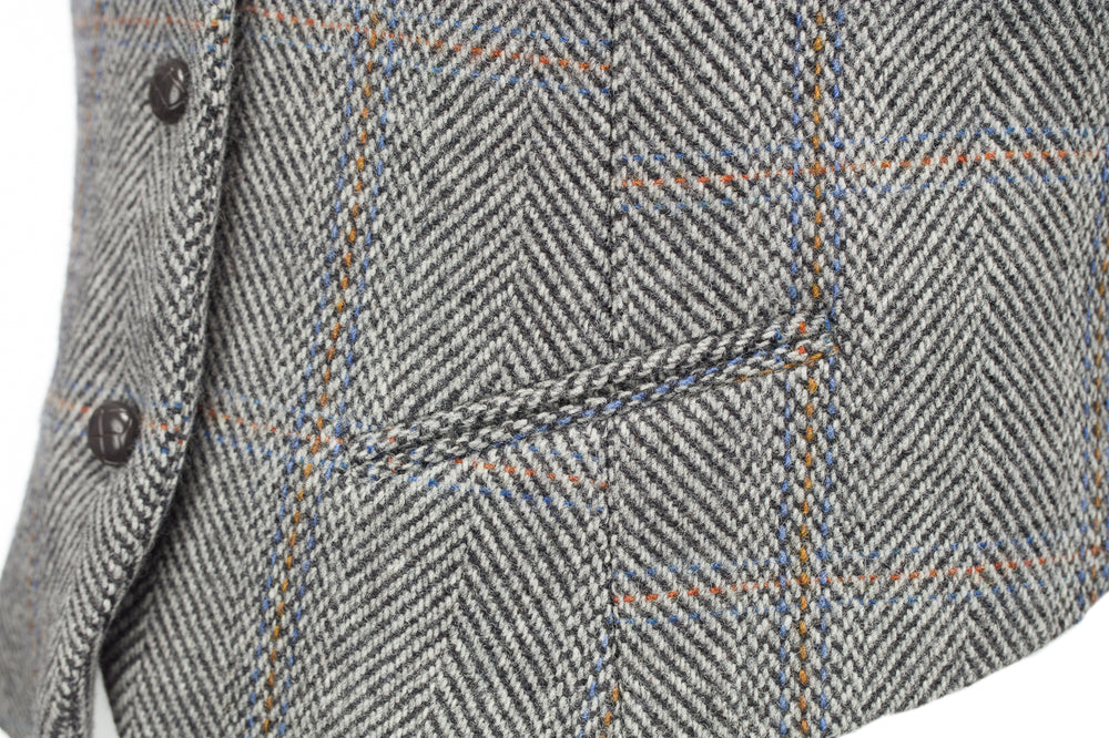 Women's Grey Hunting Tweed Waistcoat & Vest