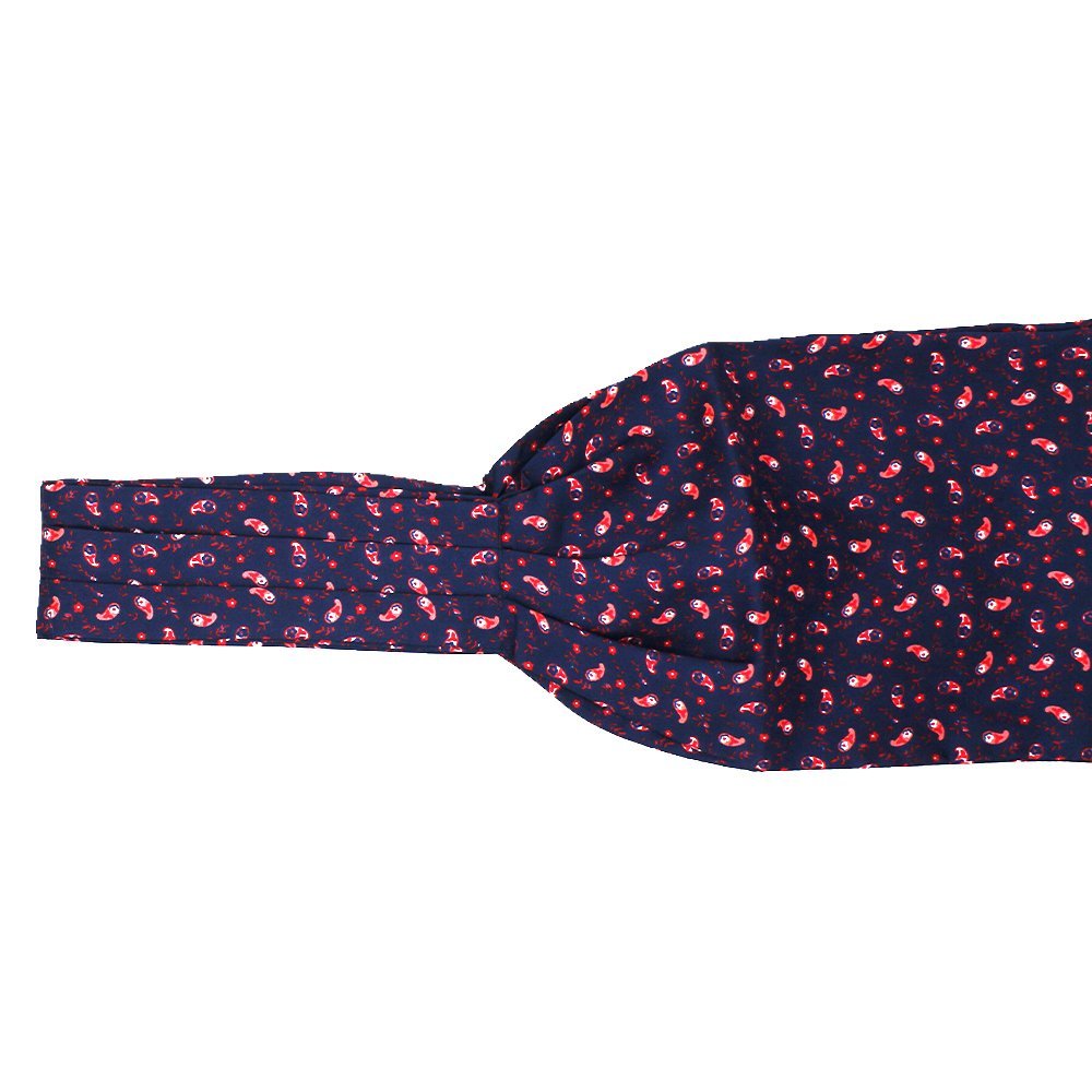 Navy Cravat with Red